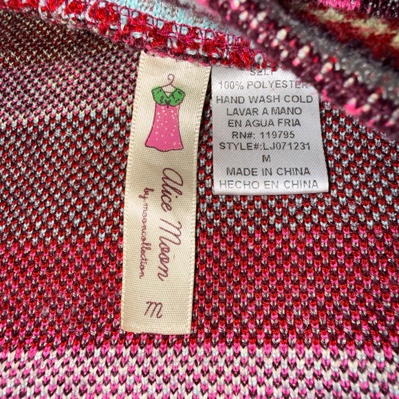 Anthropologie Alice Moon Collection Cardigan Sweater medium Aztec Multi Pattern - Picture 5 of 10